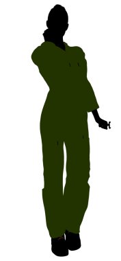Female Mechanic Silhouette