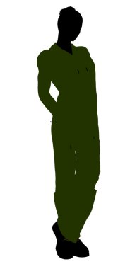 Female Mechanic Silhouette