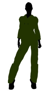 Female Mechanic Silhouette