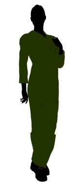 Female Mechanic Silhouette