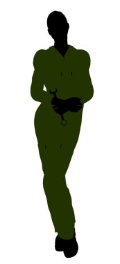 Female Mechanic Silhouette