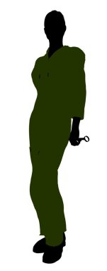 Female Mechanic Silhouette