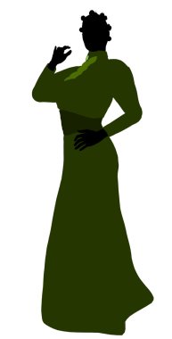 Afro-Amerikan victorian resimde silhouet