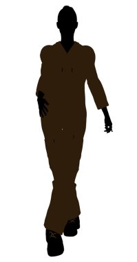 Female Mechanic Silhouette