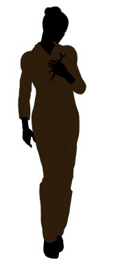 Female Mechanic Silhouette