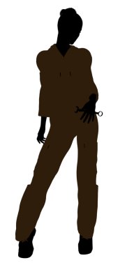 Female Mechanic Silhouette