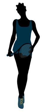 Afrika kökenli Amerikalı tenis oyuncu illustrati