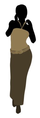 kadın ofis illüstrasyon siluet