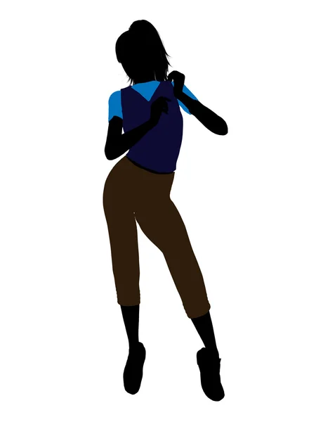 Casual Woman Illustration Silhouette — Stock Photo, Image