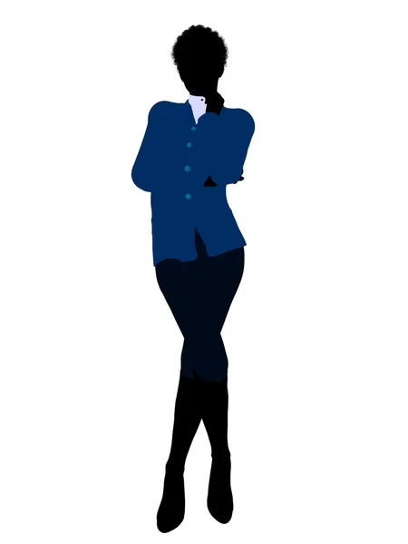 非洲裔美国女性商业插画 si — 图库照片