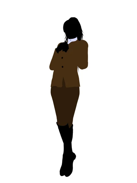 Vrouwelijke office business silhouet — Stockfoto