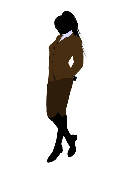 Silhouette des weiblichen Bürogeschäfts — Stockfoto