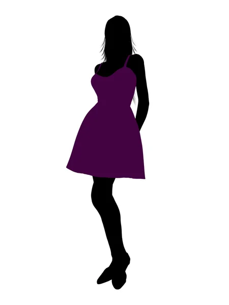 Modne ilustracja kobiece sylwetka — Zdjęcie stockowe