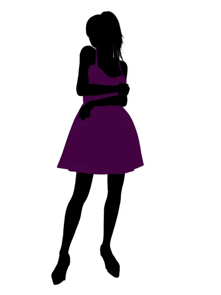 Modne ilustracja kobiece sylwetka — Zdjęcie stockowe