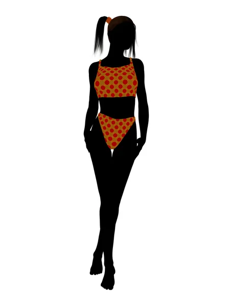 stock image Female Swimsuit Silhouette