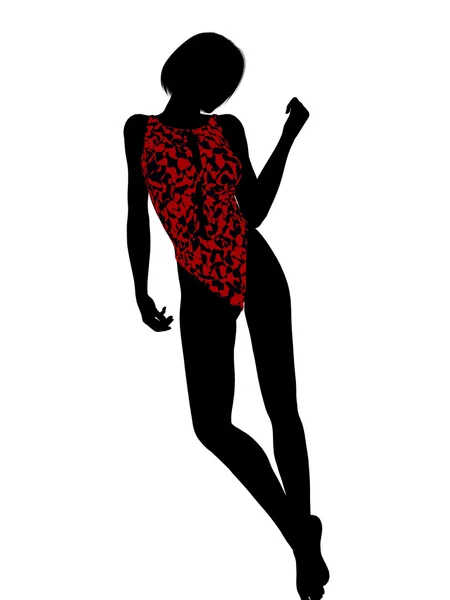 stock image Female Swimsuit Silhouette