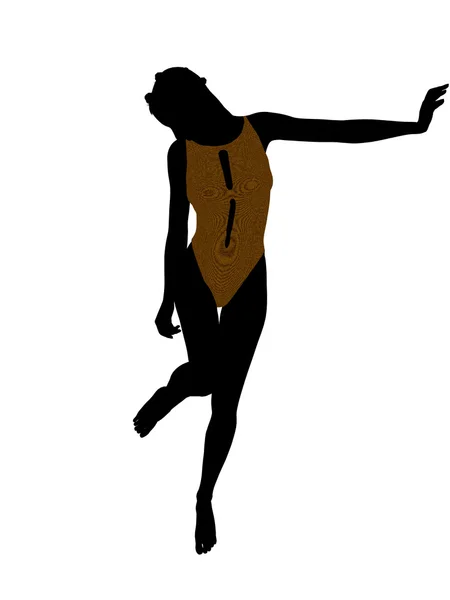 Afrikanisch-amerikanische weibliche Badeanzug Silhouette — Stockfoto