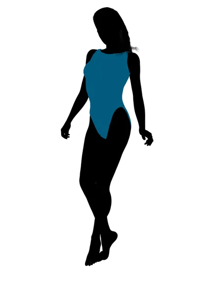 Vrouwelijke zwembroek silhouet — Stockfoto