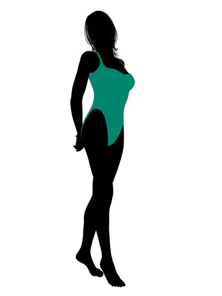 Silhouette női fürdőruha — Stock Fotó