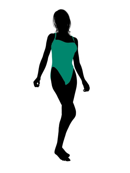 女性の水着のシルエット — ストック写真