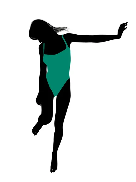 Kobiece kostium kąpielowy sylwetka — Zdjęcie stockowe