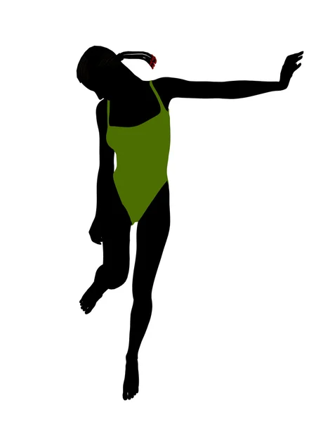 Силуэт купальников афроамериканской женщины — стоковое фото