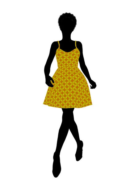 Fashionable African American Female Illustration — Stock Photo, Image