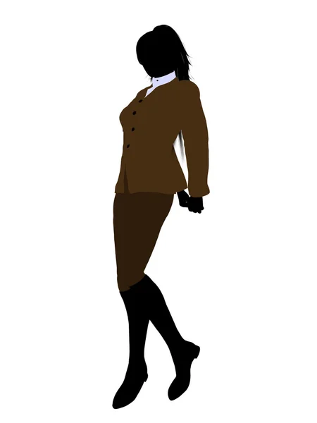 Vrouwelijke office business silhouet — Stockfoto