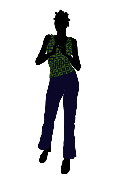 Femme décontractée afro-américaine Illustration Silho — Photo