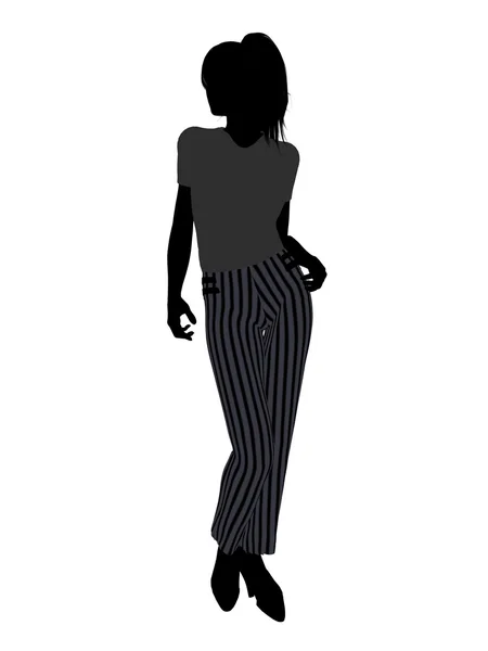 Femeie birou Illustration Silhouette — Fotografie, imagine de stoc