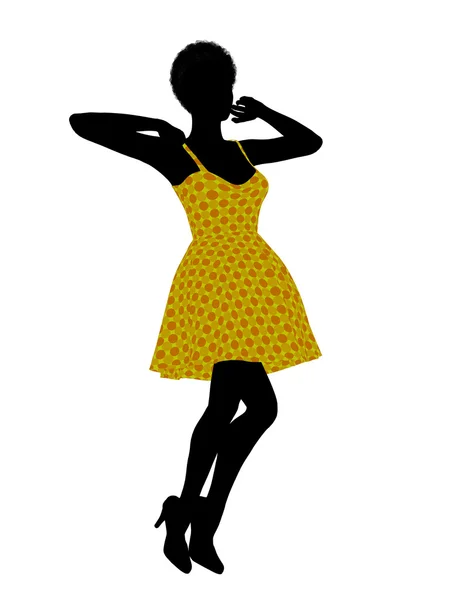 Fashionable African American Female Illustration — Stock Photo, Image