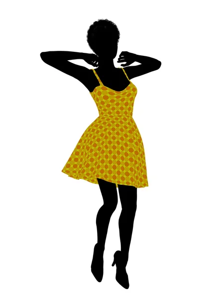 Modne African American ilustracja kobiece — Zdjęcie stockowe