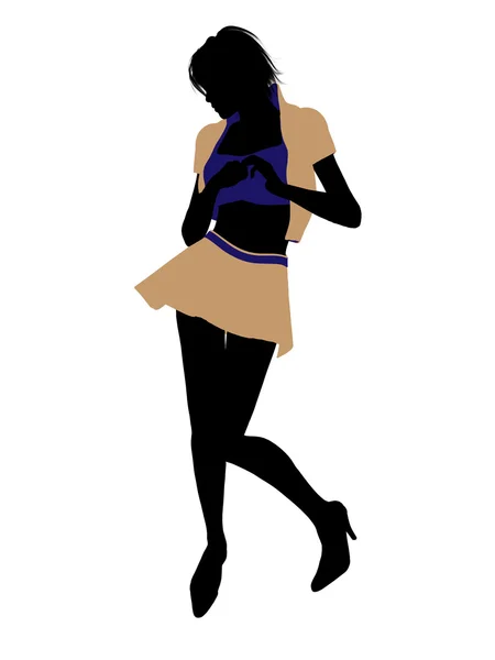 Fashionabla kvinnliga illustration siluett — Stockfoto