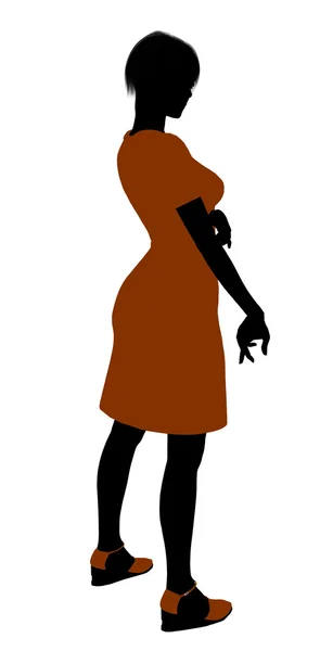 Female Retro Silhouette — Stock Photo, Image