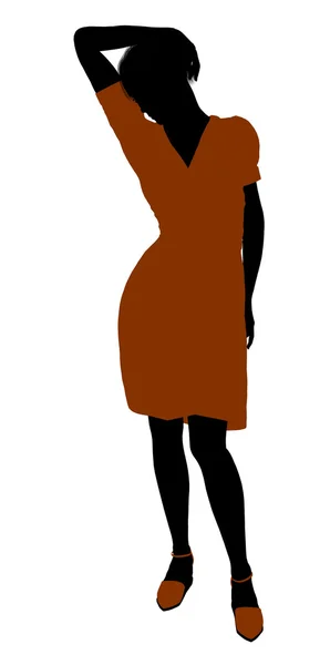 Ženské retro silueta — Stock fotografie