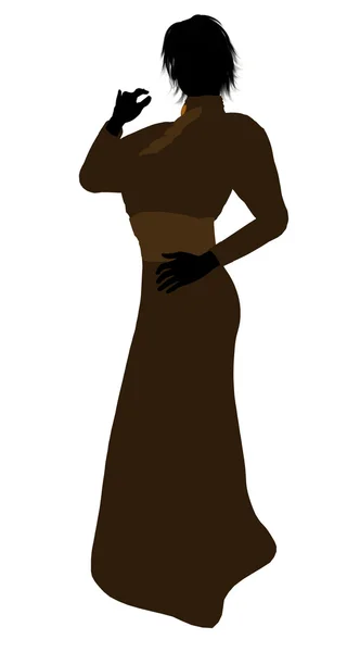 Silhueta de ilustração vitoriana feminina — Fotografia de Stock