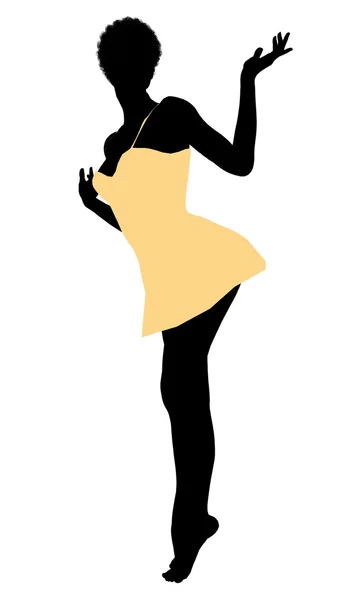 stock image African American Lingerie Silhouette