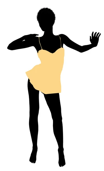 Lingerie afro-américaine Silhouette — Photo