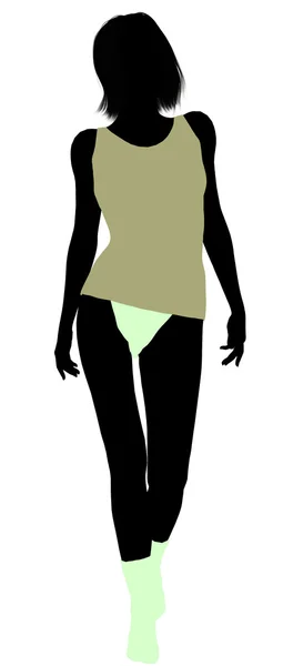 Kobieta bielizna sylwetka — Zdjęcie stockowe