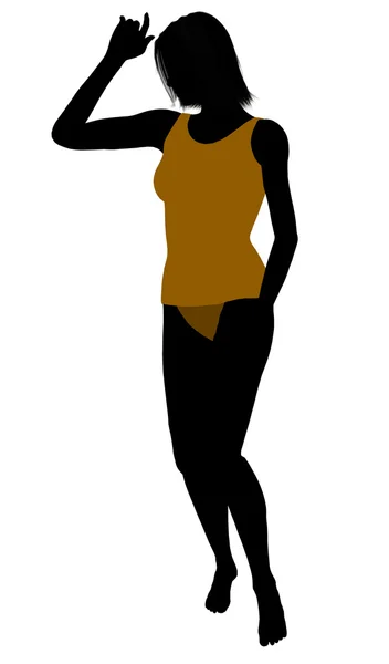 Vrouw lingerie silhouet — Stockfoto
