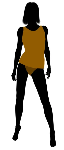 Woman Lingerie Silhouette — Stock Photo, Image