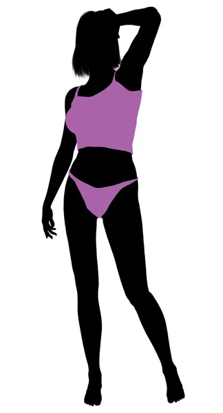 Vrouw lingerie silhouet — Stockfoto