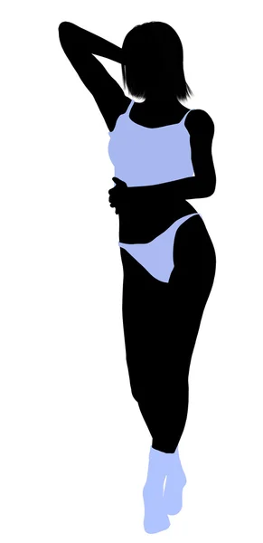 Kobieta bielizna sylwetka — Zdjęcie stockowe