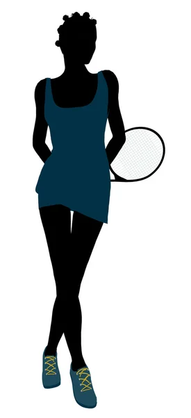 Giocatrice di tennis afroamericana Illustrati — Foto Stock