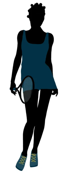 Афро-американських жіночий тенісний гравець Illustrati — стокове фото