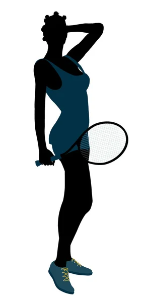 Amerikansk kvinnlig tennis spelare illustrati — Stockfoto