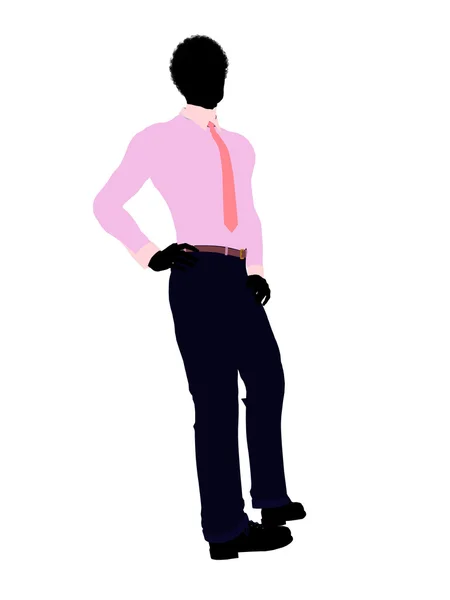 Uomo d'affari afroamericano Silhouette — Foto Stock