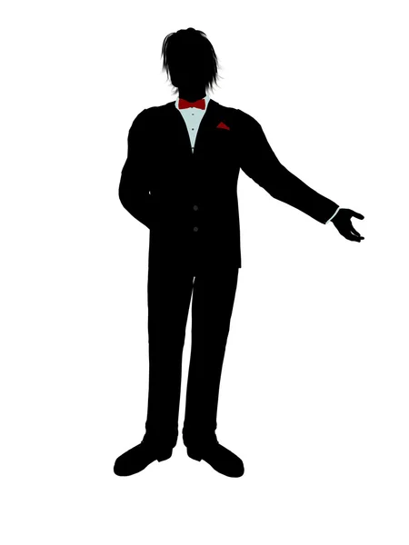 Homem de Tuxedo Silhouette — Fotografia de Stock