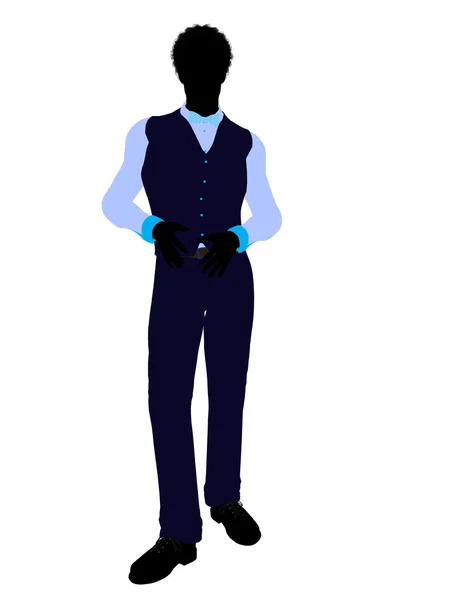 Homme d'affaires afro-américain Silhouette — Photo
