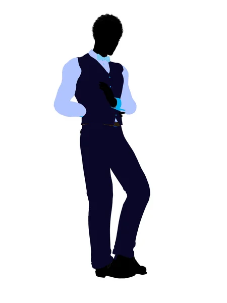 Uomo d'affari afroamericano Silhouette — Foto Stock